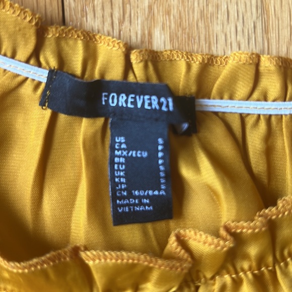 Yellow Gold Elastic Micro Crop Top - Picture 2 of 2